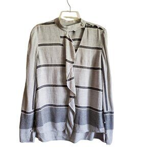 Derek Lam IO Crosby Viscose Virgin Wool Blend Unique Blouse Size 6